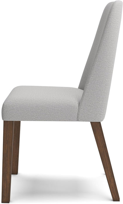 Lyncott Contemporary Dining Room Upholstered Side Chair with Foam Cushion, Set of 2, Cream & Brown