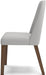 Lyncott Contemporary Dining Room Upholstered Side Chair with Foam Cushion, Set of 2, Cream & Brown