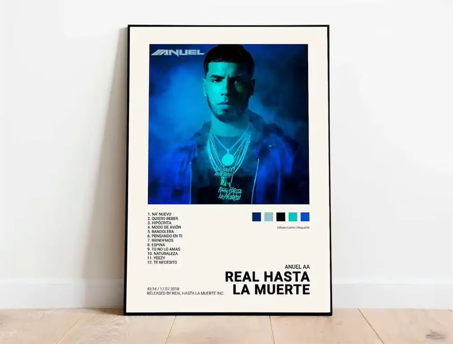 Nordic Pop Rapper Quevedo Poster Aesthetics Mora Feid Eladio Carrion Rauw Alejandro Music Album Canvas Print Wall Art Room Decor