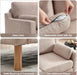 Khaki Linen Sofa 83.5 Inch UltraDeep Cushioning