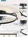 20 Inch Black RemoteControlledLEDLight Ceiling Fan