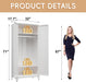 SeventyOneInch Industrial Metal Wardrobe Cabinet Hanging Rod