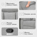 Mnul Double Recliner Couch for Living Room, Chenille Fbric Upholstered Reclining Sof, Home Theter Seting, Esy ssembly, Recliner Couch, Gry