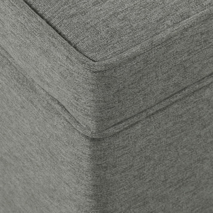 24" Storage Ottoman, Gray