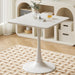 White Tulip 24Inch DiningTable WoodTopPedestalBase