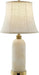 25" Natural Alabaster Table Lamps Set of 2 with LED Night Light