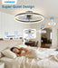 Bladeless Low Profile Ceiling Fan Featuring Dimmable Lighting