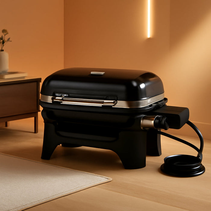 Weber Lumin Compact Outdoor Electric Barbecue Grill, Black - Great Small Spaces Such as Patios, Balconies, and Decks, Portable and Convenient