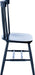 Home Collection Parker Farmhouse Navy Blue Windsor Spindle Solid Wood Dining Chair Set of 2