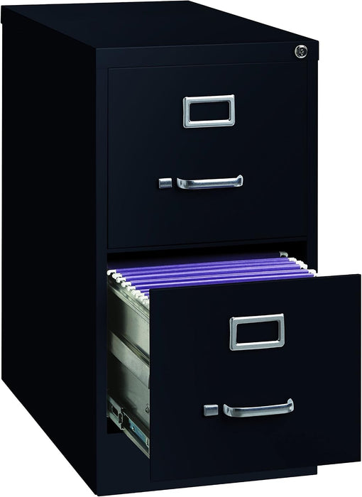 Hirsh Industries 25" Deep Commercial 2 Drawer Letter Size High Side Vertical File Cabinet Color: Black