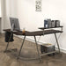 Vista L-Shape Desk with Monitor Stand, Espresso