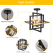 Black Gold Six Light Geometric Industrial Chandelier