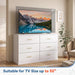 White Dresser for Bedroom with 6 Drawers, 47" Wide Modern Chest of Drawers, Wooden Dresser TV Stand,Storage Organizer for Living Room,Hallway