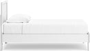 Signature Design by Ashley Hallityn Casual Twin Panel Platform Bed, Foundation or Box Spring Not Needed, White