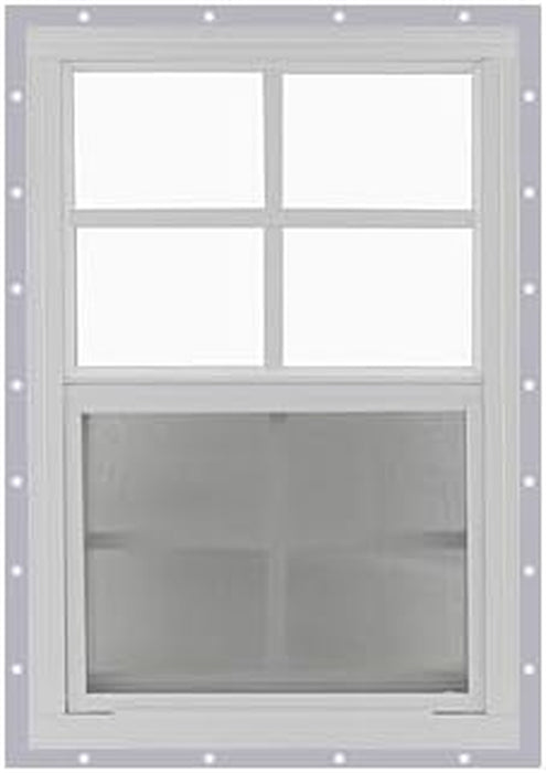 2 Pack Shed Window 14" X 21" White J-Channel Playhouse Window White Flush, Chicken Coop Window, Shed Window