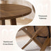 round Dining Table for for 4-6 People, 47-Inch Circle Kitchen Table with Reinforced Cross Brace, Farmhouse Dining Room Furniture for Living Room, Apartment, Restaurant, Walnut Brown