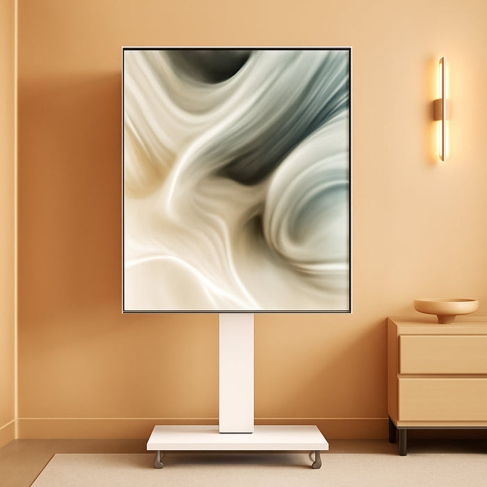 Rolling TV Stand - Portable Mobile TV Cart on Wheels for 32 to 65 70 75 Inch Tvs, Landscape to Portrait Rotating and 40°Swivel, Height Adjustable TV Cart Rolling TV Stand Hold up to 88 Lbs