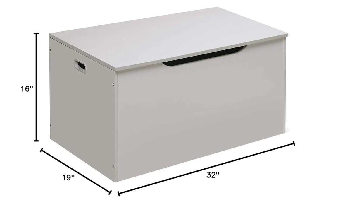 Kids Toy Box Bench - Wooden Chest with Flip-Top Lid, Safety Hinges & 4.5 Cubic Feet Storage Capacity - Stylish Storage Organizer for Toys, Books & Nursery Essentials - White