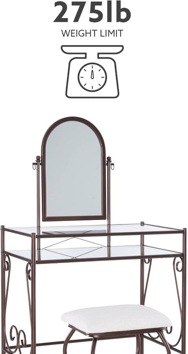 Clarisse Metal Vanity Set (58950MTL-01-KD-U)
