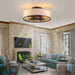 White Farmhouse Flush Mount Ceiling Fan With Remote And Light