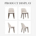 Upholstered Dining Chairs Set of 4, Modern Kitchen Chairs with Back, Fabric Side Dining Room Chairs with Wood Legs for Kitchen Dining Room Restaurant, Beige