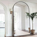 Oversized Full Length Mirror with Stand, 83"X44" Arched Floor Mirror, Aluminum Frame, Wall Mounted/Leaning/Free Standing, Large Body Mirror for Bedroom Living Room Entryway Dressing Room,Black