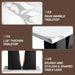 47"-63" Extendable Dining Table for 4-6, Faux Marble Table with Storage