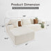 108 Inch White Revolutionized Sectional Sofa Chaise