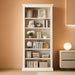Bookcase and Bookshelves, 28" W Tall Bookshelf, White | Elegant Design, 6 Tiers Spacious Book Storage, Freestanding Book Organizer, Display Library Shelf