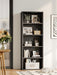 5-Tier Open Bookshelf and Bookcase, Floor Standing Display Storage Shelves for Living Room, Tall Book Shelf for Bedroom, Home Office, Dining Room, Black