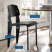Cabin Modern Wood and Metal Kitchen and Dining Room Chair in Black
