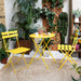 3-Piece Folding Bistro Set, 2 Chairs and 1 Table, Weather-Resistant Outdoor/Indoor Conversation Set for Patio, Yard, Garden-Yellow