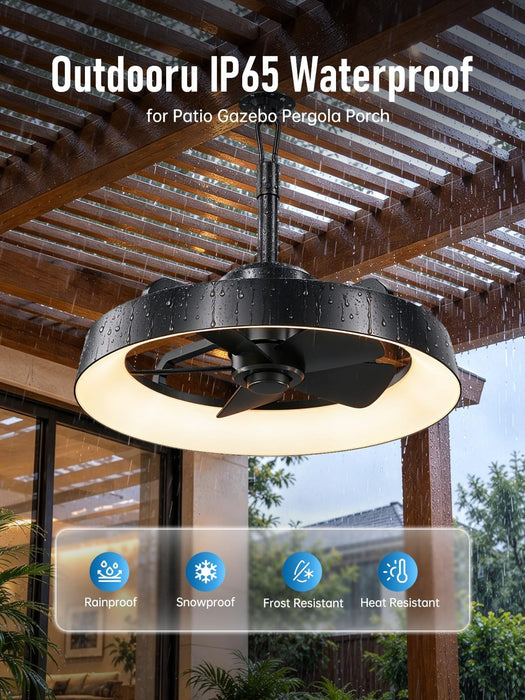 Indoor & Outdoor Ceiling Fans for Patios with Rgb Light,3-Way Installation