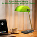 EmeraldGreen Bankers Desk Lamp CastIron Base Swivel