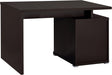 Home Furnishings - Irving - Engineered Wood - 47-Inch 2-Drawer Computer Desk with File Cabinet, Rectangular Desk with Smooth Top, and Plastic Glides - Home Office - Cappuccino - 800109