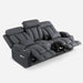 Wall Hugger Power Reclining Sofa with Manual Adjustable Headrest, 80" 3-Seater Couch with Flip-Down Table, Integrated Charging, USB & Type-C Ports, Cup Holders for Living Room, Home Theater, RV (Gray)