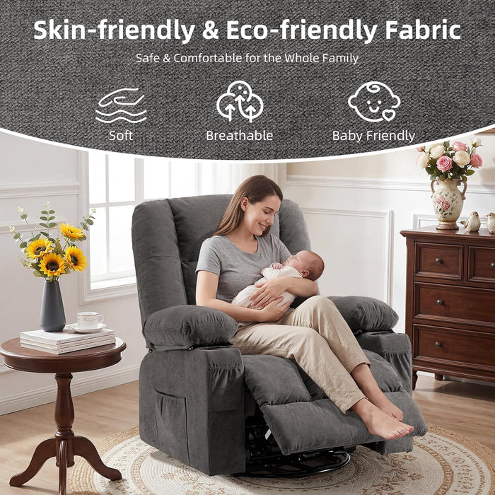 Rocker Recliner Chair with Massage and Heat