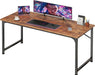 55 X 19.7 Inch Computer Desk, Home Office Desk with Spacious Desktop, Modern Gaming Desk, Writing Study Table for Bedroom, Small Spaces, Work from Home Desk with Metal Frame, Rustic Brown