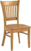 VAC-OAK-W Vancouver Kitchen Dining Chairs - Slat Back Wooden Seat Chairs, Set of 2, Oak