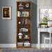 74" Tall Bookshelf, 6-Tier Floor Standing Bookcase with 2 Adjustable Shelves, 24" Wide Open Storage Shelf, Modern Display Organizer for Home Office, Living Room, Bedroom, Study