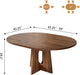 59-Inch Extendable Dining Table, Kitchen Table for 4-6 People | Farmhouse Wood Space-Saving Expandable Dinner Table, round to Oval Pedestal Dining Table, Dark Brown Walnut