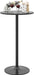 round Bistro Table, Height Adjustable Bar Height Cocktail Table, High Top Pub Table Snack Table with Heavy-Duty Metal Base for Home Bar, Dining Room, Restaurant, Black