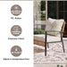 6-Piece Patio Conversation Set, Luxury Oversize Patio Furniture Set with Soft Cushions and Storage Metal Coffee Table, Outdoor Furniture Sets for Backyard, Porch (With 2 Wicker Baskets)