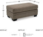 Stonemeade Contemporary Upholstered Rectangular Ottoman, Dark Brown