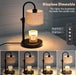 Candle Warmer Lamp with Timer, Dimmable Candle Wax Warmer Candle Lamp Warmer with 2 Bulbs, House Warming Gifts Christmas Gifts for Women Bedroom Home Decor (Linen-Upgraded)