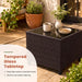 3PCS Wicker Patio Furniture Set with Cushions for Balcony and Porch