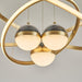 Gold Triple Light LED Ceiling Chandeliers Dimmable