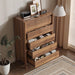 45" Tall Walnut 5 Drawer Dresser for Bedroom with Solid Wood Legs