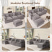 108 Inch U Shaped UltraModular Sofa SlateChenilleFabric