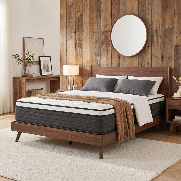 Full Size Mattress 10 Inch in a Box, Hybrid Mattresses Full Medium Firm Bed